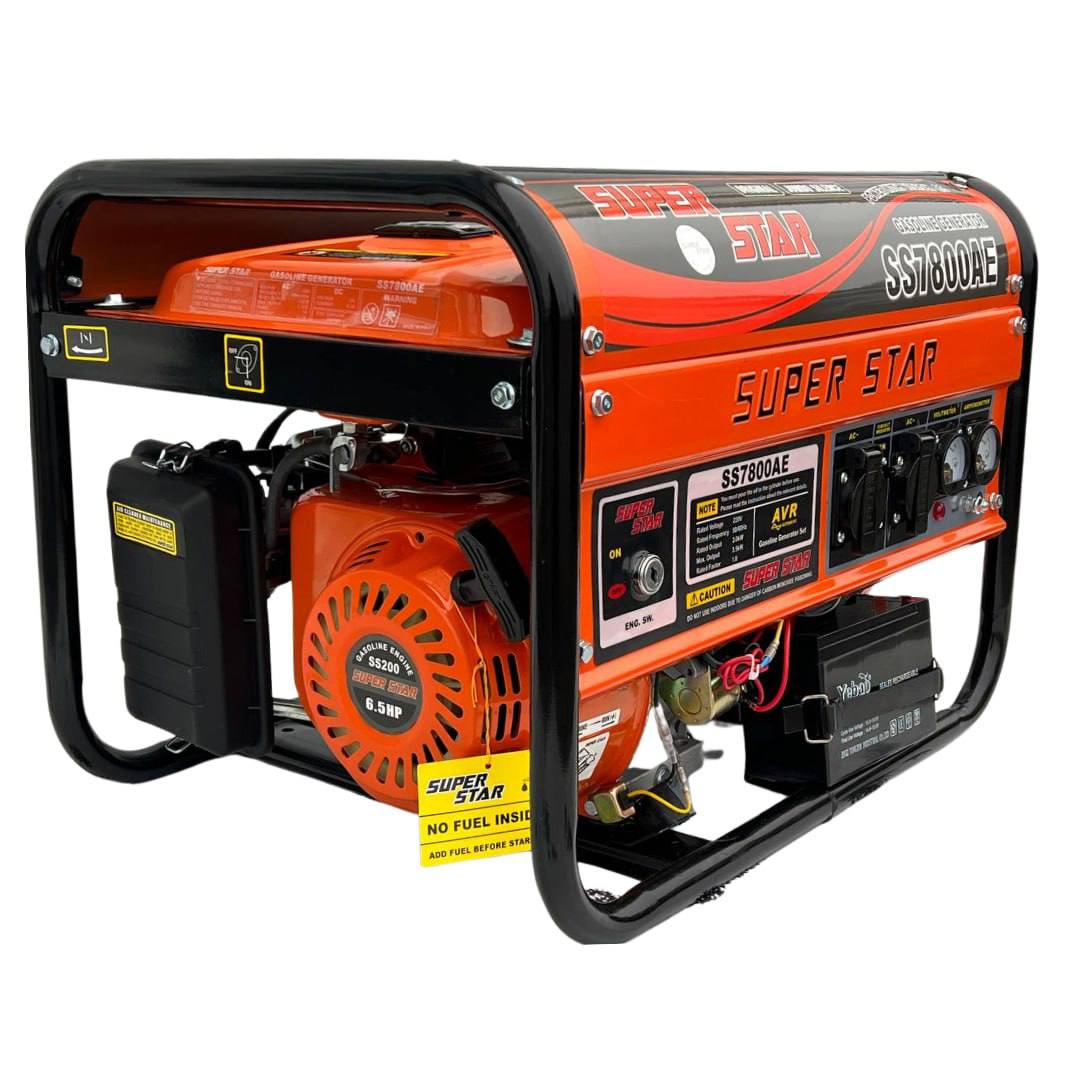 Генератор бензиновый Superstar SS7800AE 3,5 кВт с электростартером (32171561)