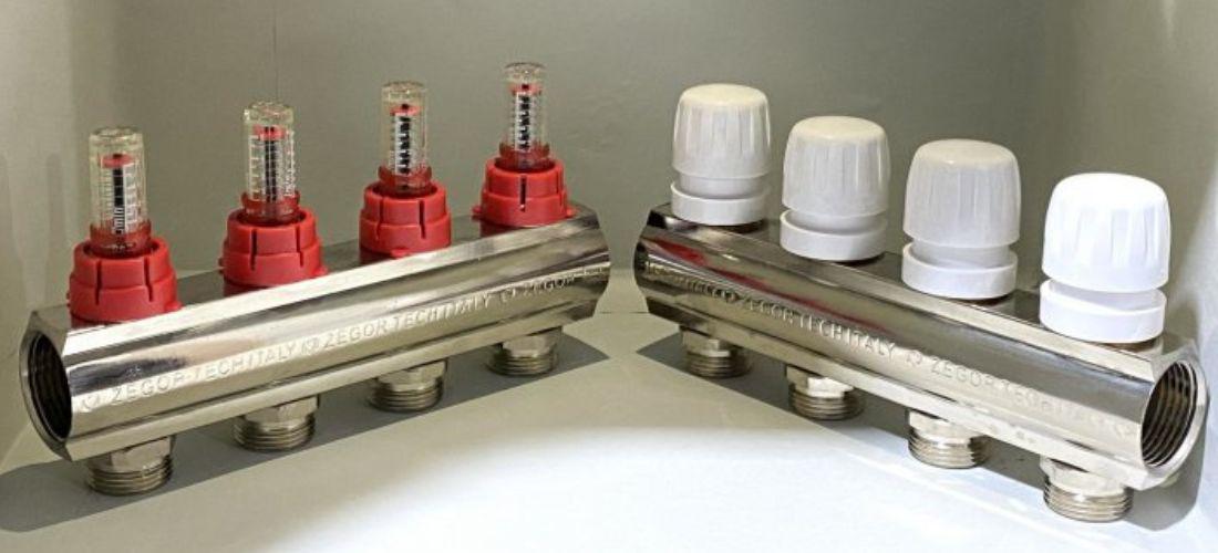 Колекторна група Zegor QS-1841 з витратомірами та євроконусам 1"х3/4" 4 виходи (13449408) - фото 4 Колекторна група Zegor QS-1841 з витратомірами та євроконусам 1"х3/4" 4 виходи (13449408) - фото 4