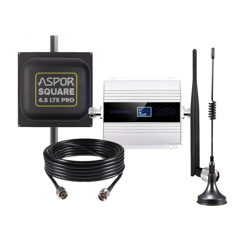 Комплект GSM репитер 900МГц и антенна Aspor 18 dBi 824-960/1700-2700 МГц (1819001085)