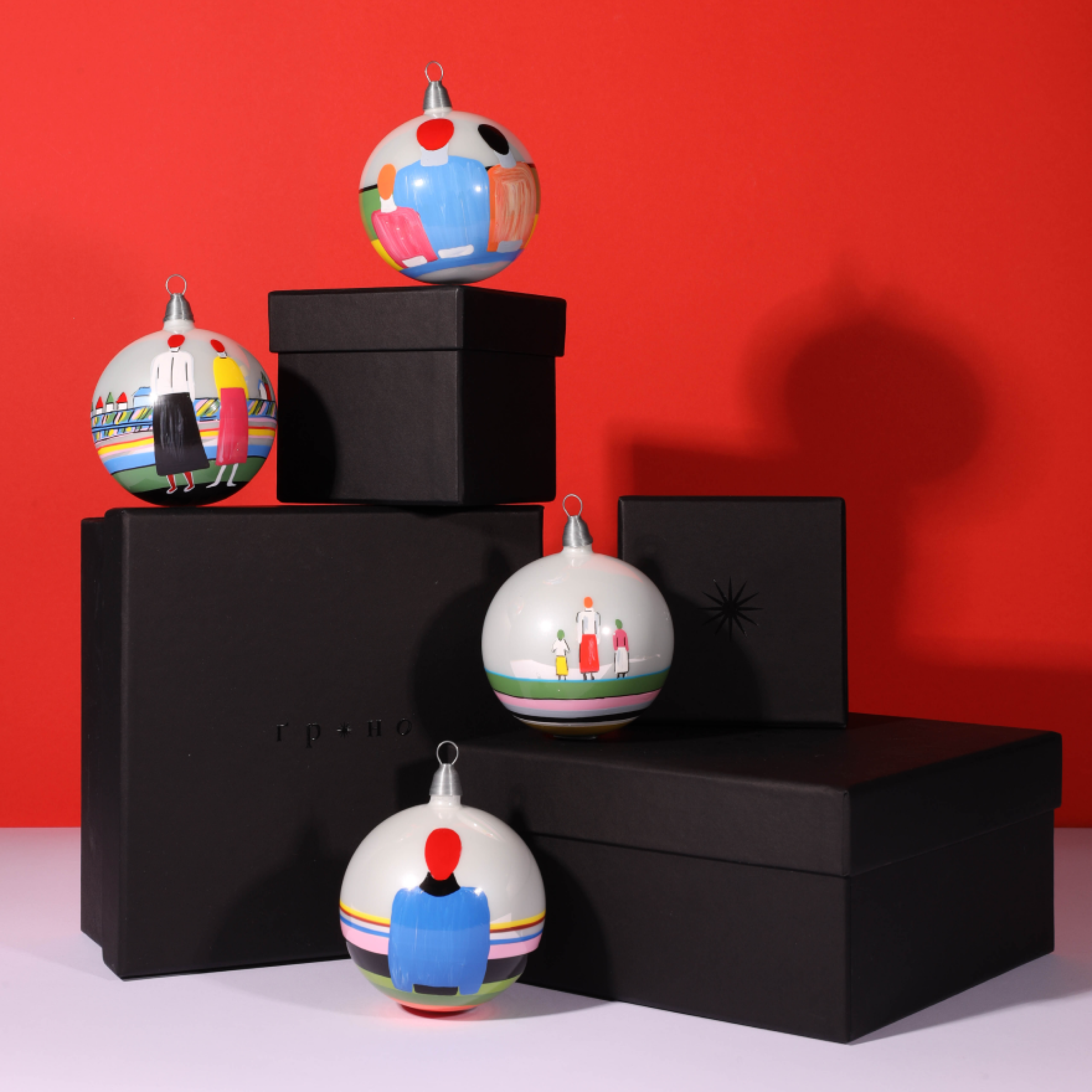 Набір ялинкових куль Українське село