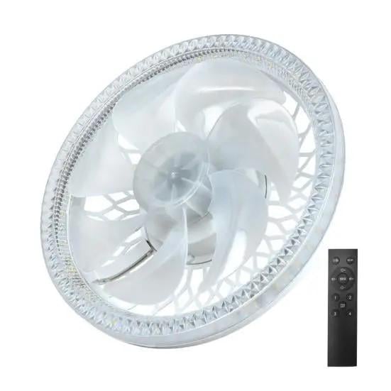 Люстра с вентилятором в патрон E27 LED на пульте 3 режима света
