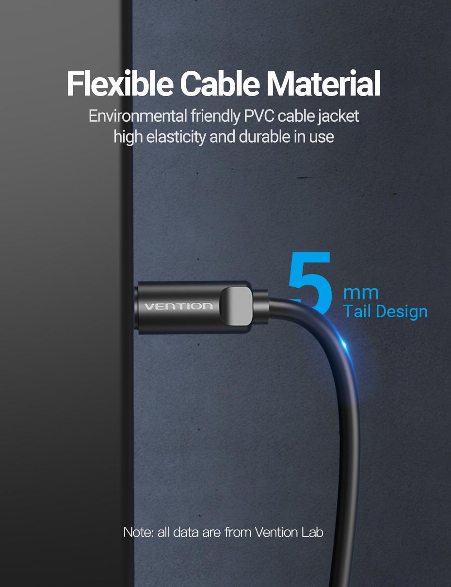 Кабель оптичний аудіо Vention S/PDIF Toslink Dolby DTS 5.1/7.1 позолочені конектори гнучка оболонка ПВХ 1 м Чорний (BAEBF) - фото 13