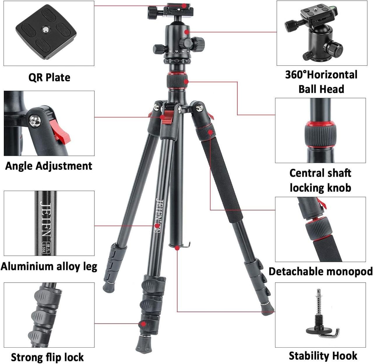 Штатив/монопод JEIFN для фотоаппаратов (Q558) - фото 6
