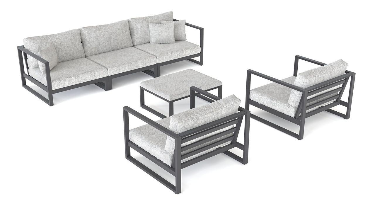 Комплект садовой мягкой мебели в стиле Loft с металлическим каркасом (KS-1294)