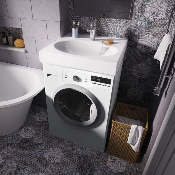 Умивальник на пральну машину PAA Claro Mini KICLAMISIF_00 прямокутний 600х500 мм Білий глянцевий (LM-KICLAMISIF_00) - фото 4 Умивальник на пральну машину PAA Claro Mini KICLAMISIF_00 прямокутний 600х500 мм Білий глянцевий (LM-KICLAMISIF_00) - фото 4