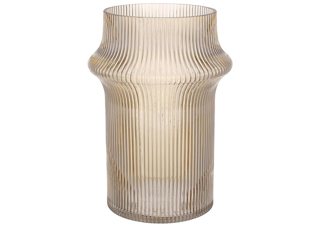 Ваза стеклянная BonaDi Cosmic 25 см Коричневый (591-380)