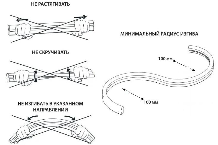 Led неон Prolum 8х16 мм 220 V Series GL Pro Жовтий (160010) - фото 5