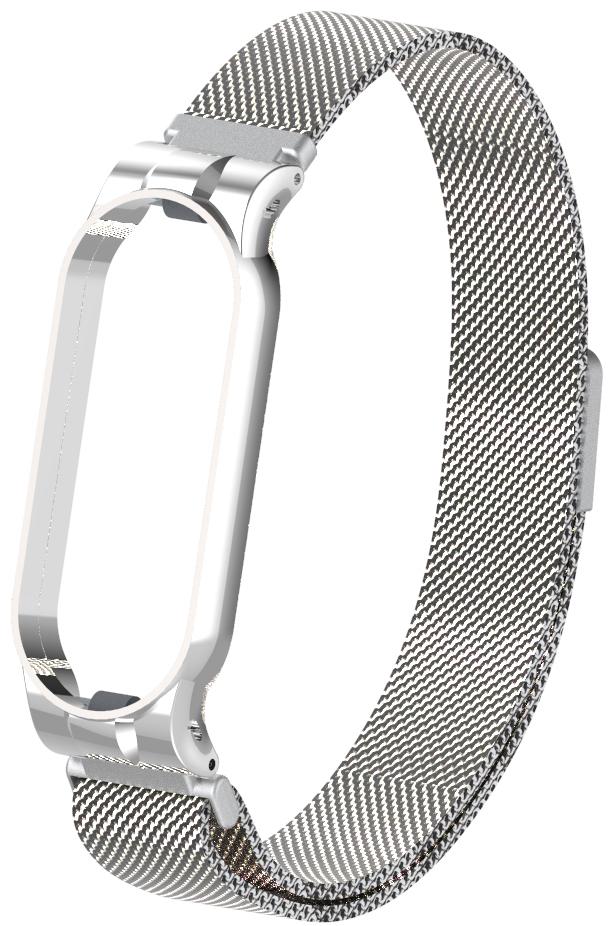 Ремешок Миланская петля Milano Tech для Mi Band 5 Silver (15943-59)
