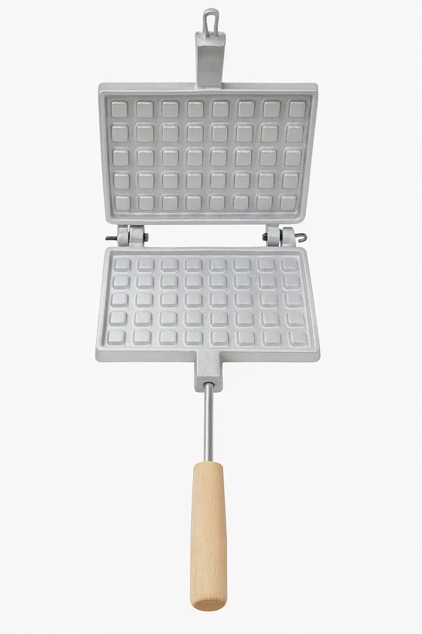 Форма для випічки бельгійських вафель з дерев'яними ручками 15,5x10,5 см (30465631) - фото 4 Форма для випічки бельгійських вафель з дерев'яними ручками 15,5x10,5 см (30465631) - фото 4