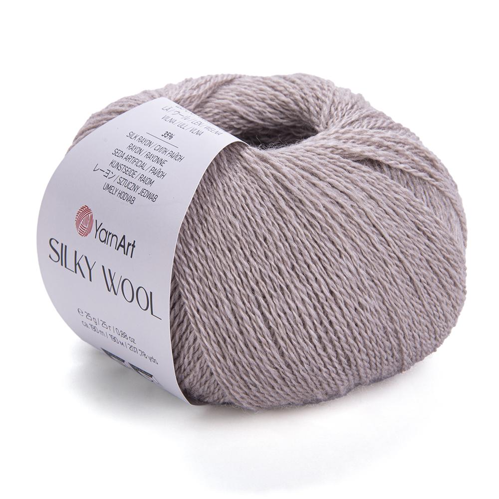 Пряжа YarnArt Silky Wool 348 Сірий (6199)