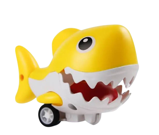 Детская игрушка заводная на колесиках Fun Game 87-17 Акула Желтый (1812219637)