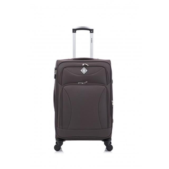 Набір валіз тканинних Bonro Tourist велика і середня 2 шт. Коричневий (2673858461) - фото 6 Набір валіз тканинних Bonro Tourist велика і середня 2 шт. Коричневий (2673858461) - фото 6