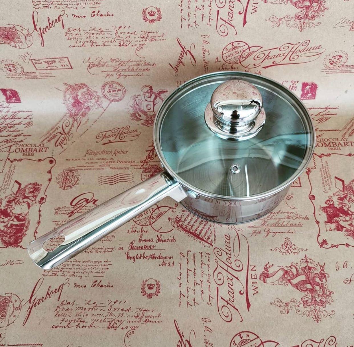 Ківш зі скляною кришкою Edenberg з індукційним дном 1,5 л (EB-3033) - фото 3 Ківш зі скляною кришкою Edenberg з індукційним дном 1,5 л (EB-3033) - фото 3