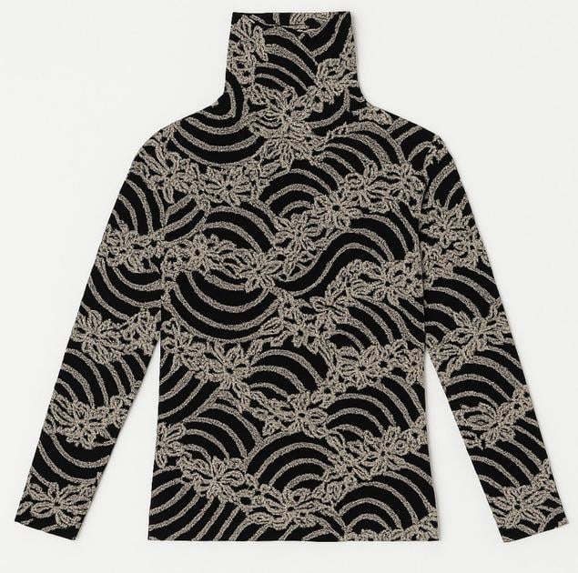 Гольф Izola 24C407ПП принт S Черный