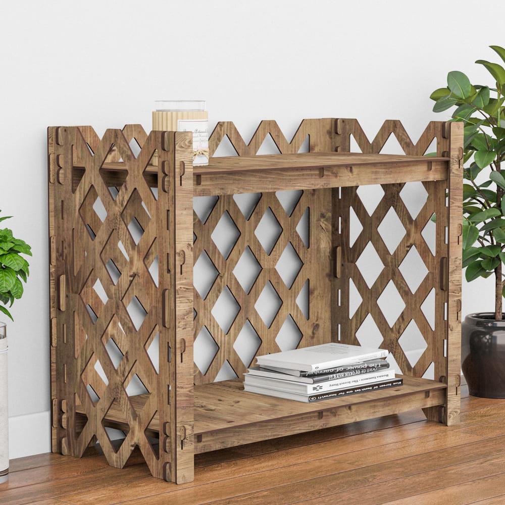 Этажерка для вазонов деревянная Hexagonica Rhombus с задней стенкой на 2 полки 600x750x365 мм (111022) Этажерка для вазонов деревянная Hexagonica Rhombus с задней стенкой на 2 полки 600x750x365 мм (111022)