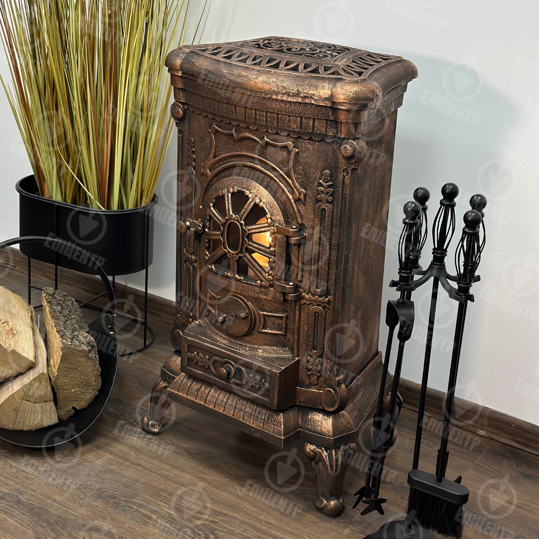 Піч-камін чавунна Eurokom Ambra з варильною поверхнею та подвійною стінкою 9 кВт (13002697) - фото 2 Піч-камін чавунна Eurokom Ambra з варильною поверхнею та подвійною стінкою 9 кВт (13002697) - фото 2