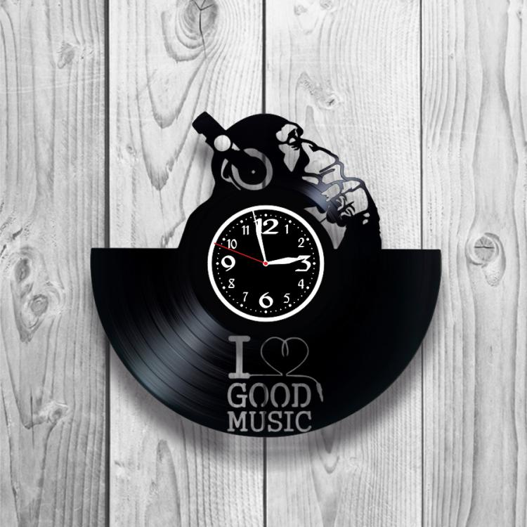 Часы настенные Музыкальный стиль 0202 из виниловой пластинки