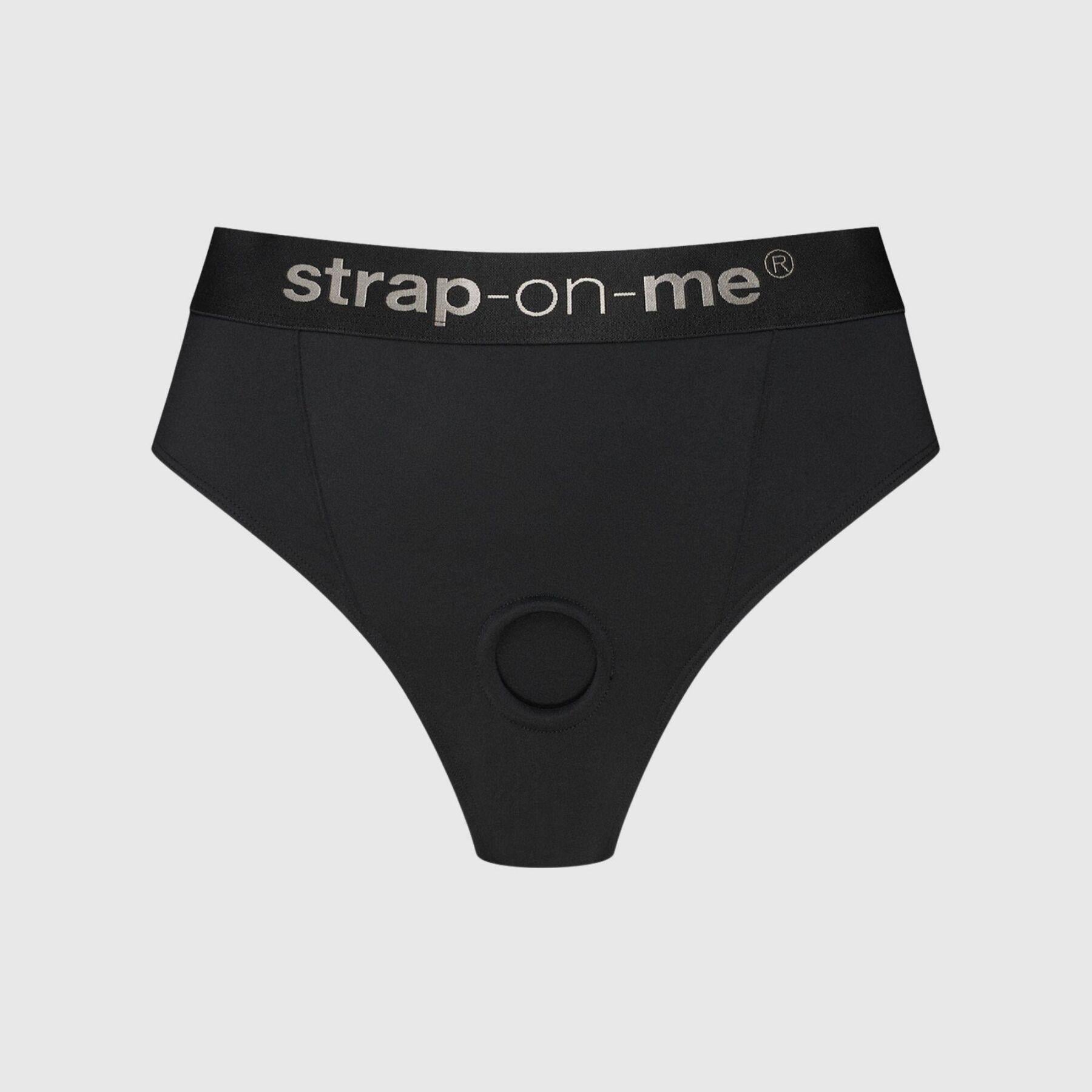 Трусики з фіксацією фалоімітатора Strap-On-Me Harness Lingerie Idole S Чорний (SX3510)