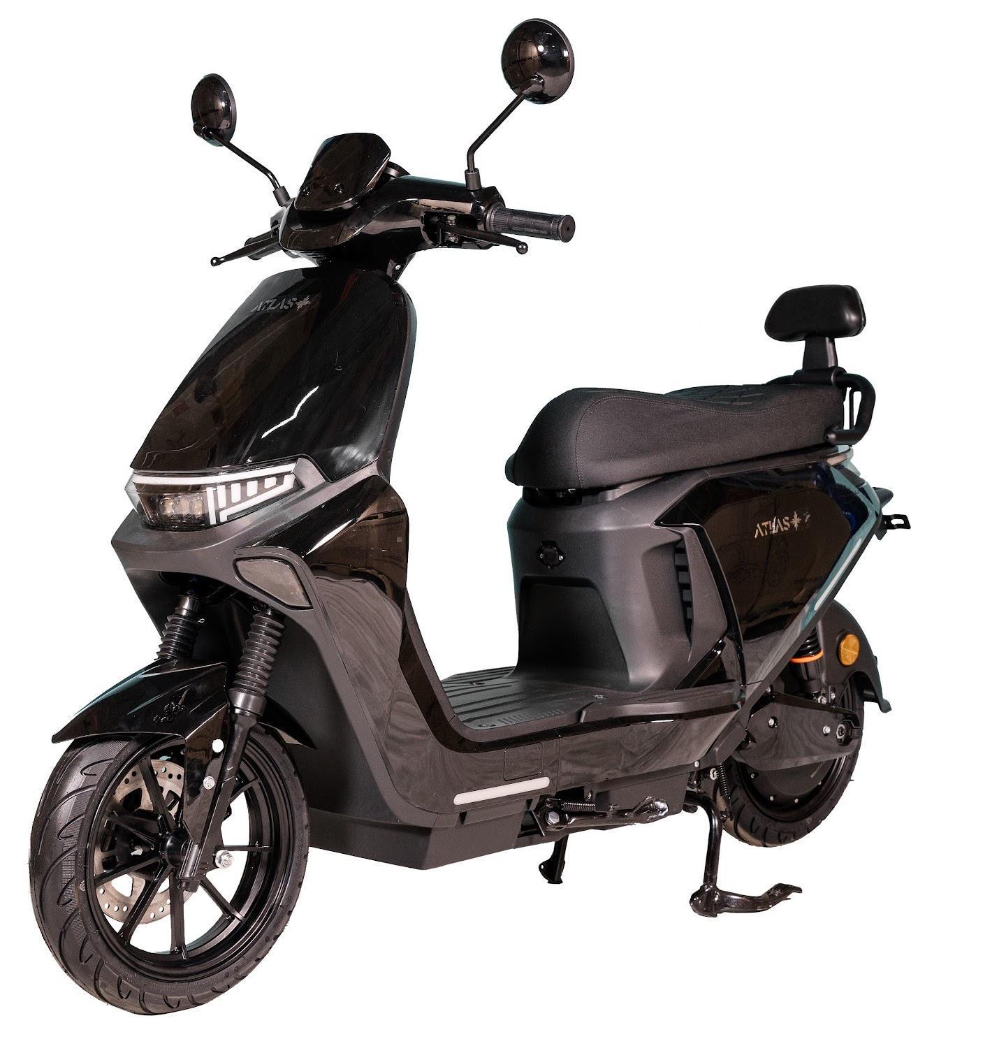 Электроскутер ATLAS Shark 2 2000W 72V 20 Ah Black (3162)