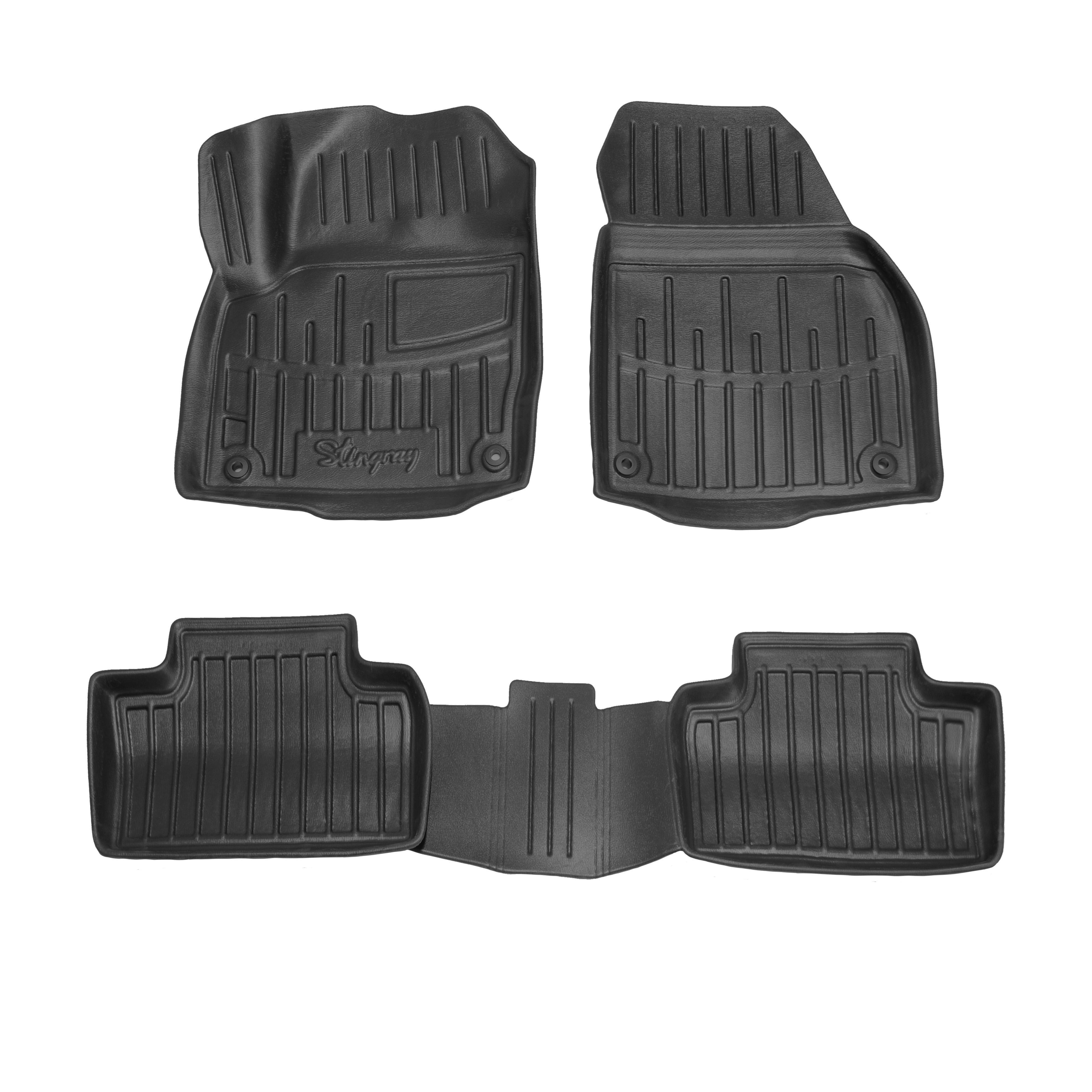 Коврики Stingray 3D для Range Rover Evoque 2012-2018 рр. полиуретан 4 шт. Черный (158284)