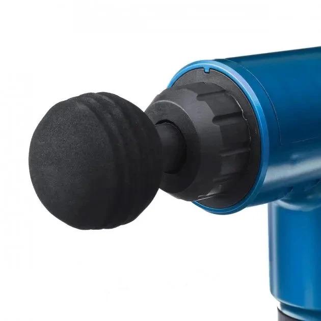 М'язовий масажер KH-320 6 насадок Синій (234560049_378) - фото 4