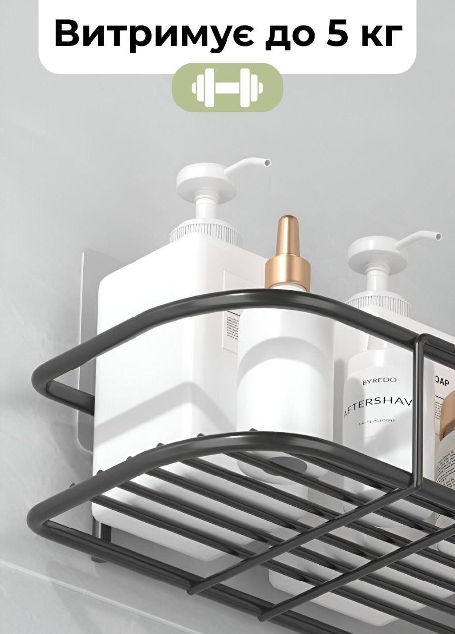 Полка угловая для ванной комнаты металлическая самоклеящаяся (400944) - фото 3 Полка угловая для ванной комнаты металлическая самоклеящаяся (400944) - фото 3