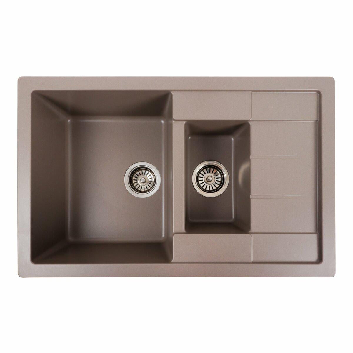 Мийка для кухні гранітна Platinum 7850W TOSKANA матова прямокутна Дюна (PLTM-SP000040859)