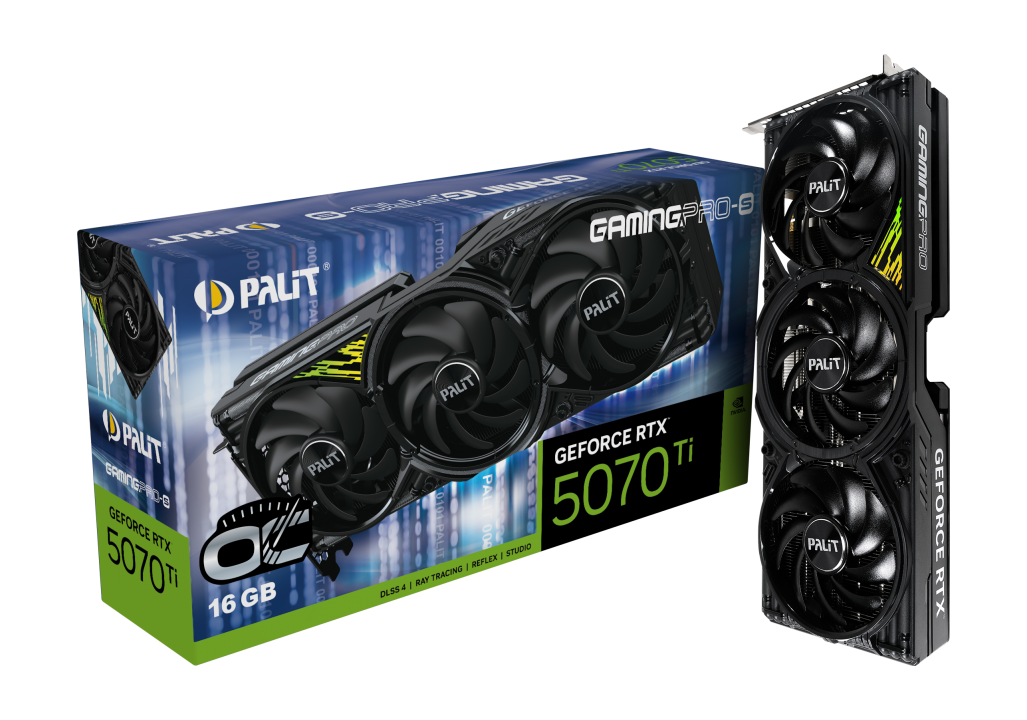 Видеокарта RTX 5070 Ti 16GB GDDR7 GamingPro-S OC Palit (NE7507TS19T2-GB2031U)