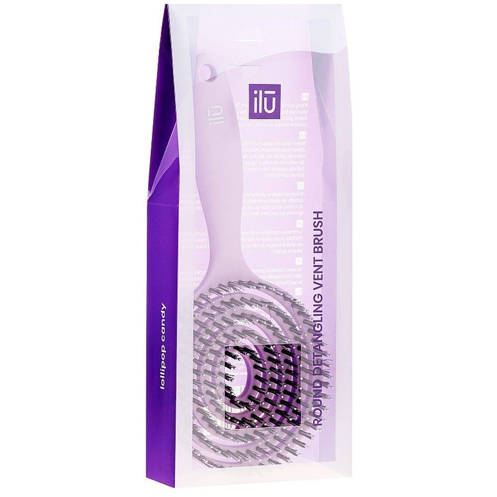 Щетка для волос Ilu Lollipop Round Detangling Vent Brush Сиреневый (5903018915722)
