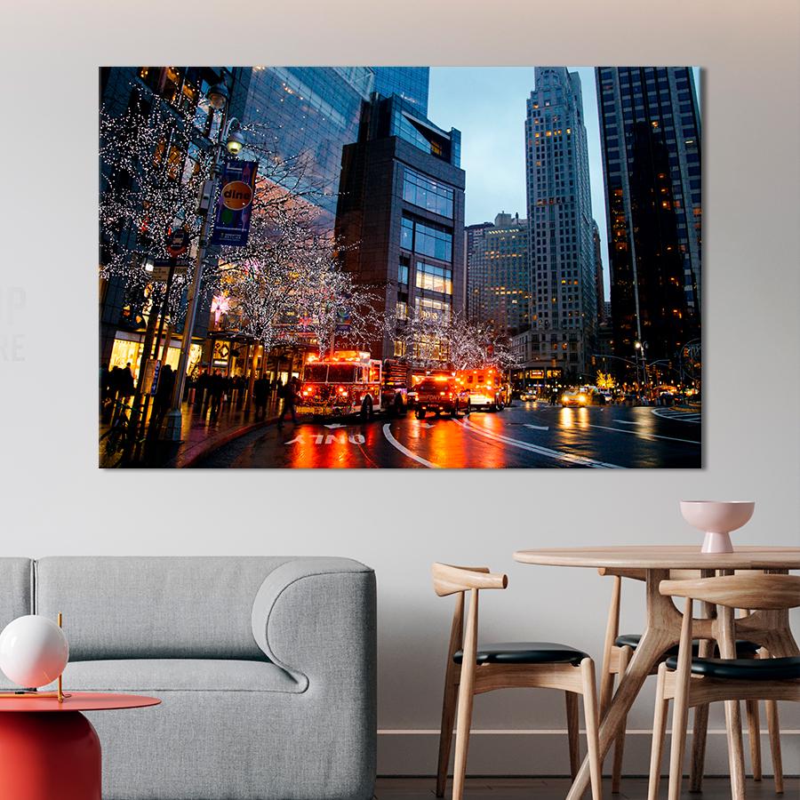 Картина міста Вулиця Нью-Йорка 51x34 см (A644-1)
