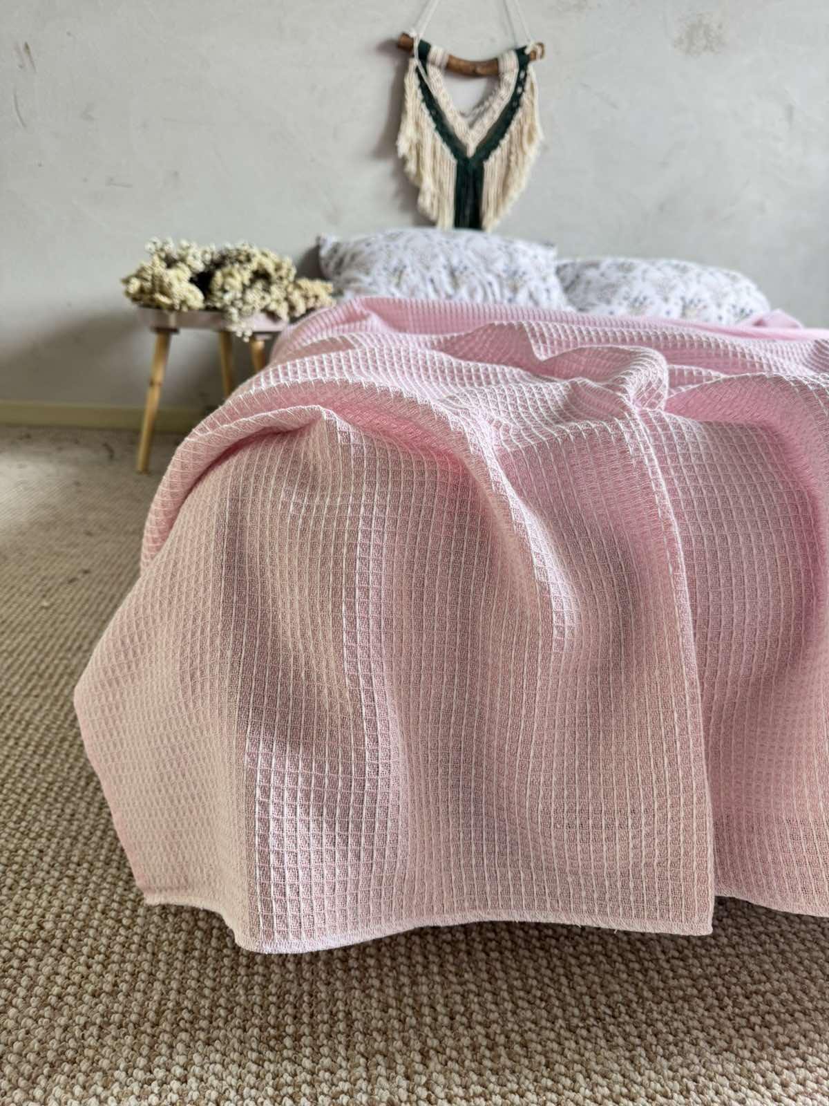 Простирадло вафельне ZEINTEX бавовняне 200х220 см Рожевий (26417913) - фото 1 Простирадло вафельне ZEINTEX бавовняне 200х220 см Рожевий (26417913) - фото 1