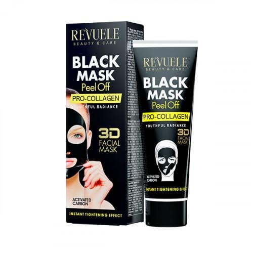 Маска черная с коллагеном Revuele 3D Facial Peel Off Pro-Collagen 80 мл (2776834964)