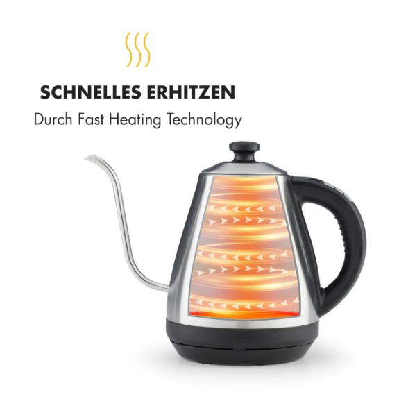 Електрочайник KLARSTEIN Garcon з регулюванням температури 2000 Вт 1 л (10032533) - фото 5