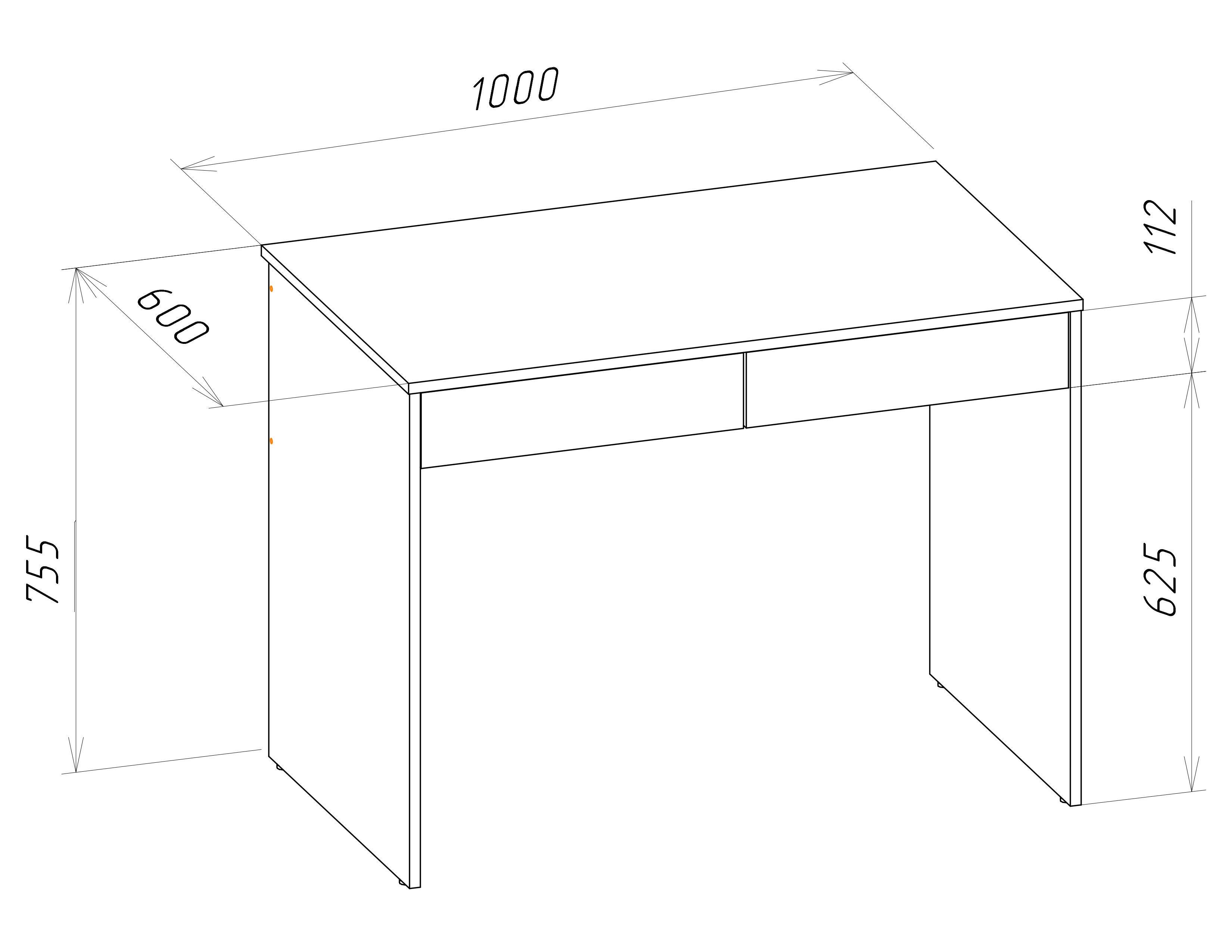 Стол компьютерный/письменный Win Мебель Канзас Дуб Артизан (27734027) - фото 3 Стол компьютерный/письменный Win Мебель Канзас Дуб Артизан (27734027) - фото 3