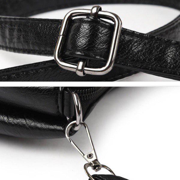 Сумка из экокожи со съемным ремешком 26х17х10 см Черный (KA00787) - фото 7 Сумка из экокожи со съемным ремешком 26х17х10 см Черный (KA00787) - фото 7