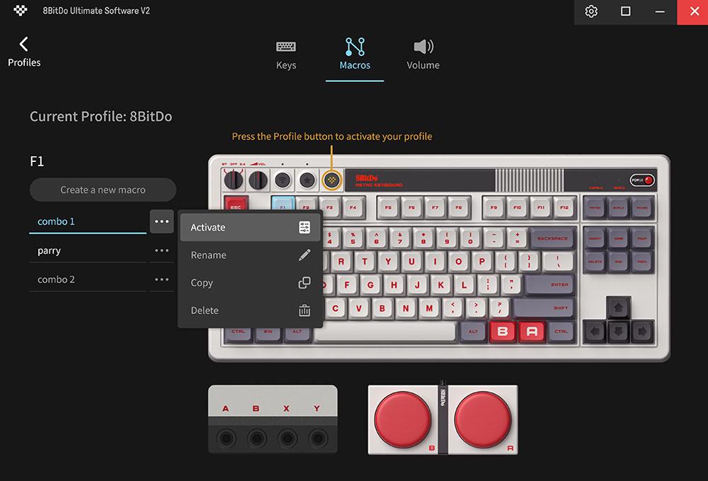 Клавіатура механічна бездротова 8BitDo Retro Mechanical Keyboard - фото 9