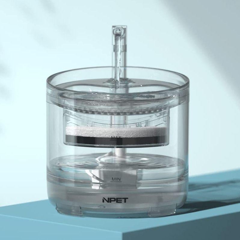 Поилка фонтан для кошек и собак NPET WF050 1,5 л с фильтром Прозрачный (1456288345) - фото 2 Поилка фонтан для кошек и собак NPET WF050 1,5 л с фильтром Прозрачный (1456288345) - фото 2