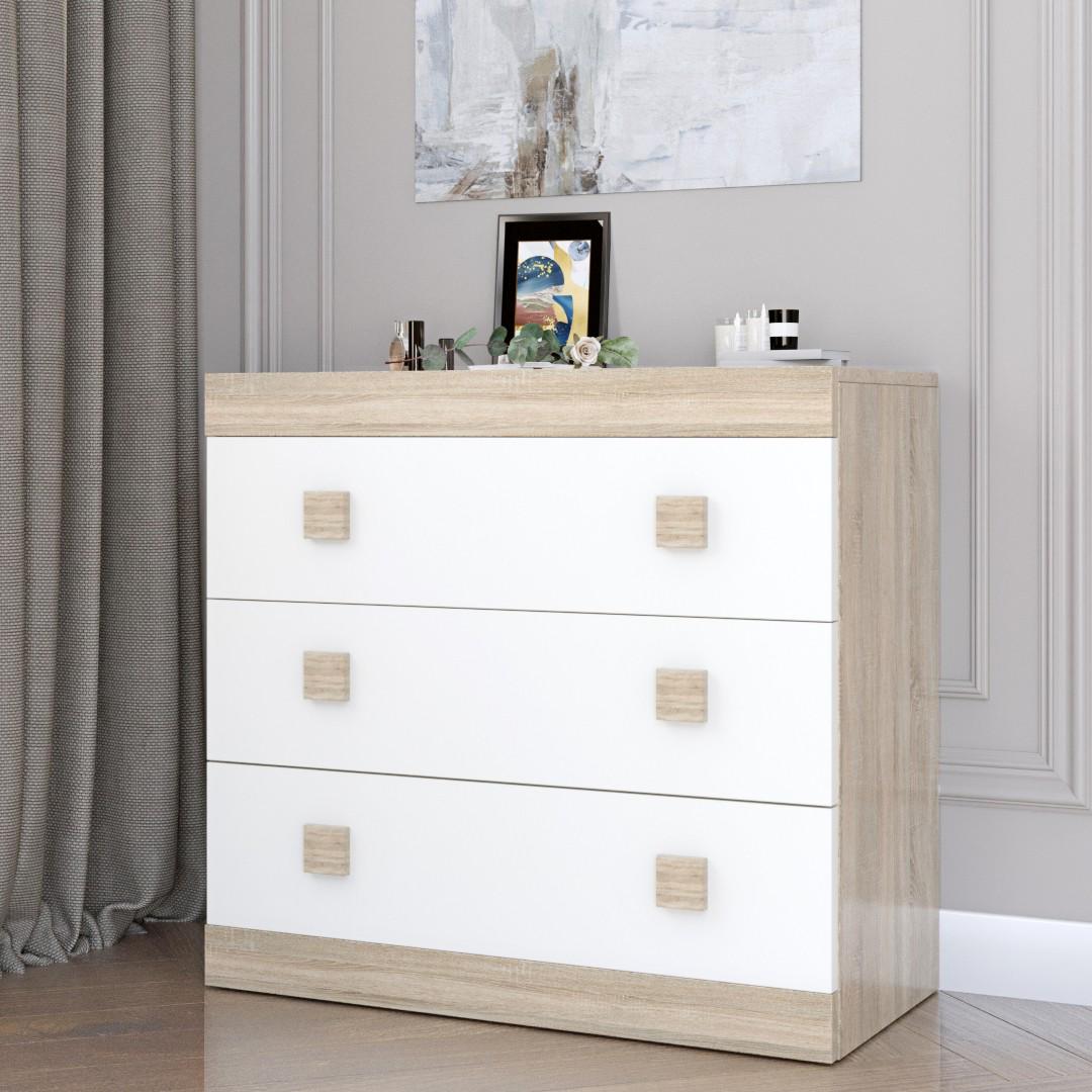 Комод Everest Соната 1 800х376х739 мм Сонома/Белый (11223) - фото 2