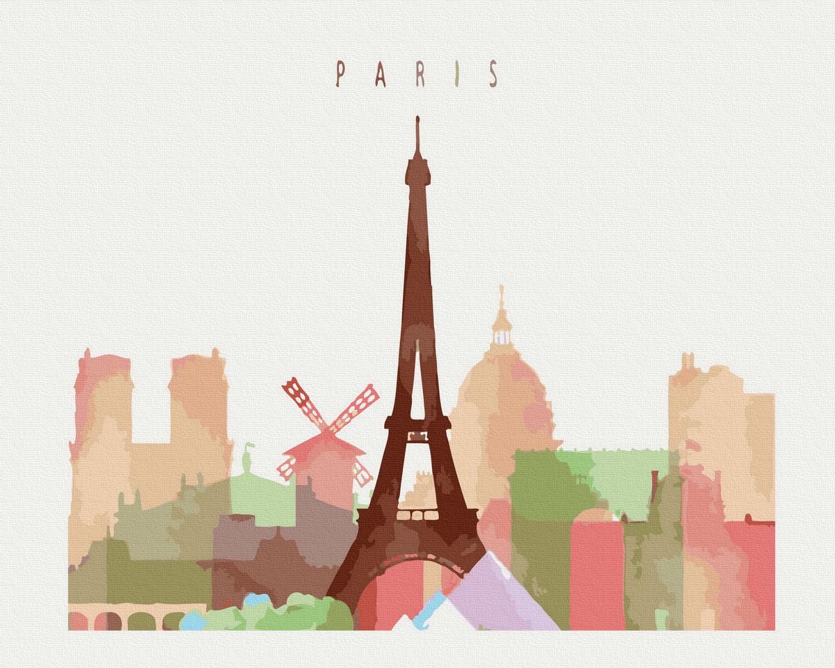 Картина за номерами Brushme 40х50 см Листівка з Парижа (GX23688)