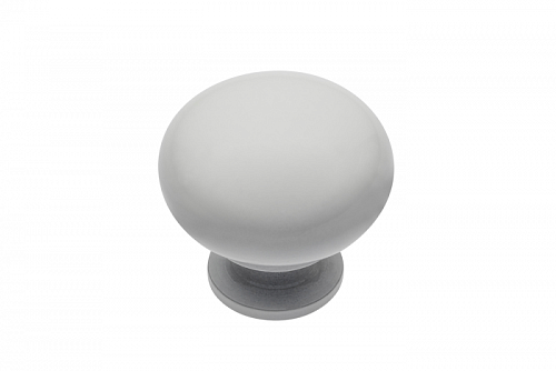 Меблева ручка-кнопка BERGAMO Білий глянець (GS-BERGA-1-10)