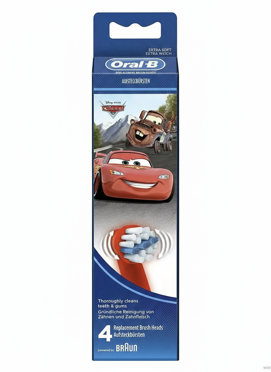 Насадка змінна Oral-B Stages Power Cars для дитячої електричної щітки 4 шт.