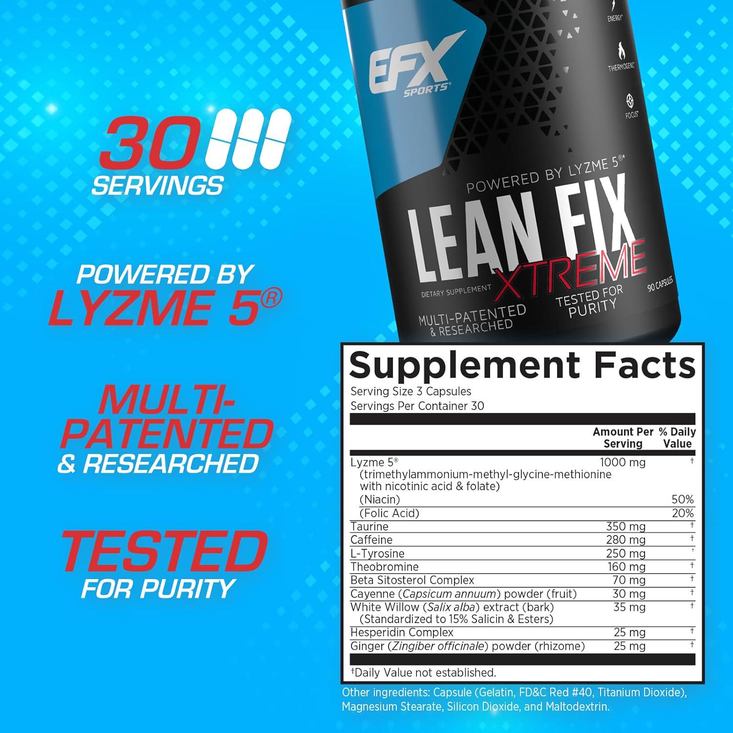 Жироспалювач Efx Lean Fix Xtreme 90 капсул - фото 2