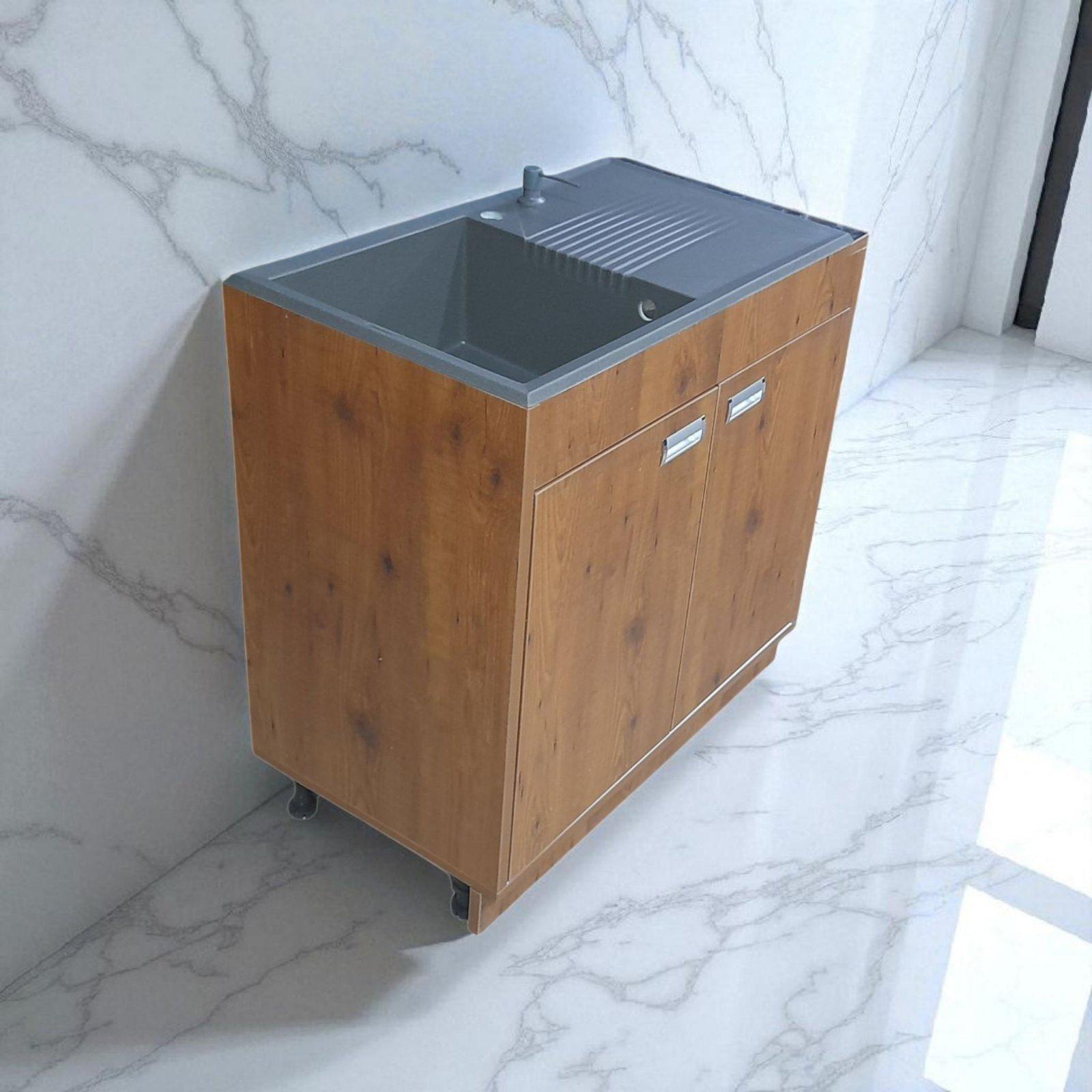 Тумба кухонна пластикова Mikola-M із покриттям HPL 3169 мат з кам'яною мийкою Адамант 90 см (2413) - фото 8 Тумба кухонна пластикова Mikola-M із покриттям HPL 3169 мат з кам'яною мийкою Адамант 90 см (2413) - фото 8