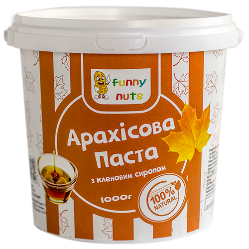 Арахісова паста FunnyNuts з кленовим сиропом 1000 г (1313035228)