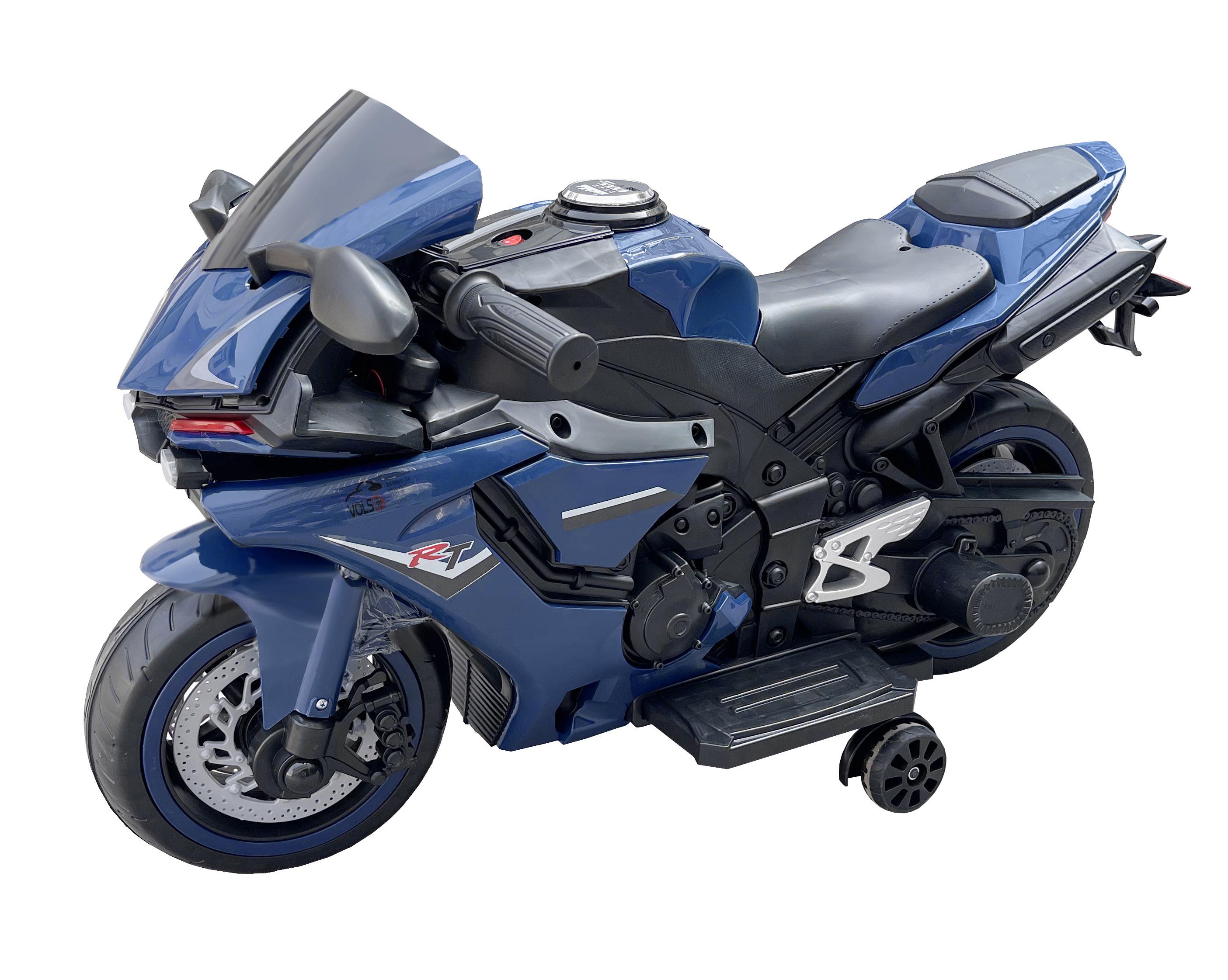 Детский электромотоцикл VOLSO VS1900B с боковыми колесами от 3 лет до 40 кг 40W 12V 4,5 Ah Синий (28402485)