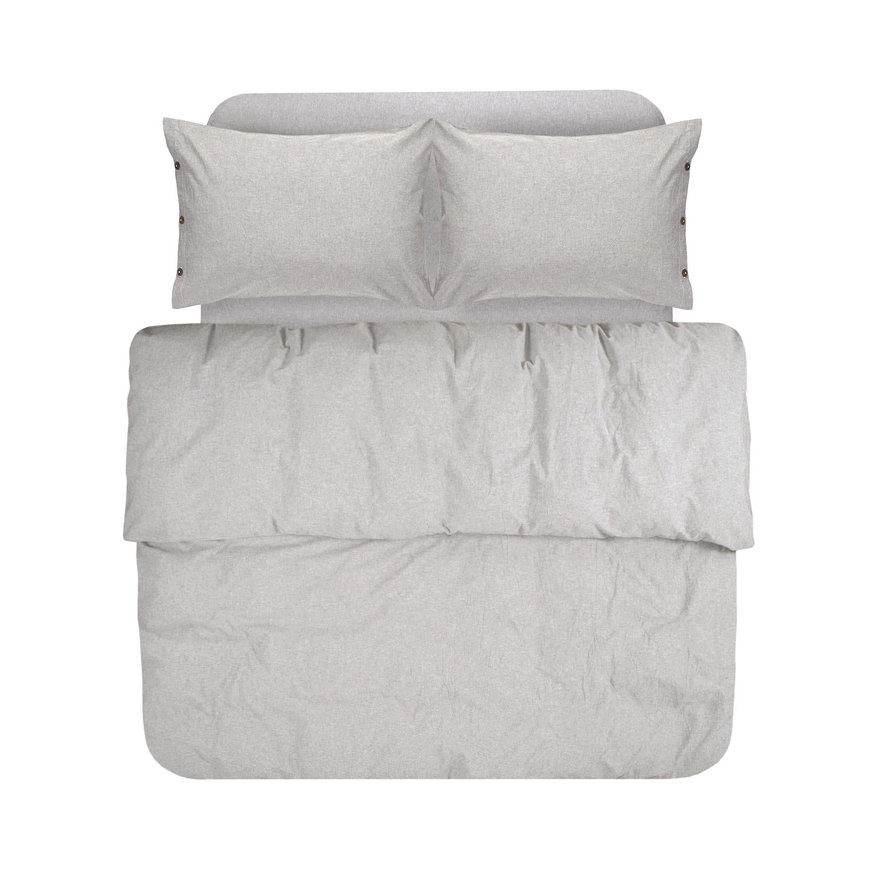 Комплект постільної білизни Lotus Home Washed cotton Solid light сімейний Антрацитовий (svt-2000022335324)