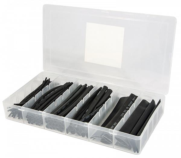 Набор термоусадочных трубок АСКО-Укрем HST-100B ⌀ 1,5/2,5/4/6/10/13 мм х 10 см 100 шт. Черный (A0150040119) - фото 2