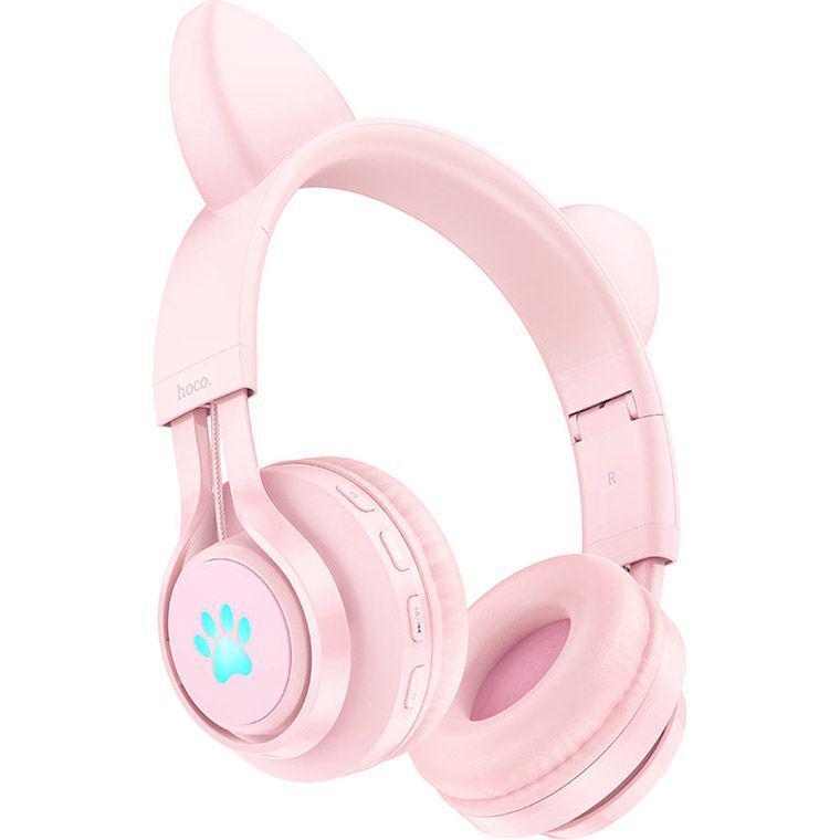 Наушники Hoco W39 Cat Ear Stereo Bluetooth Headphones Pink (779243)