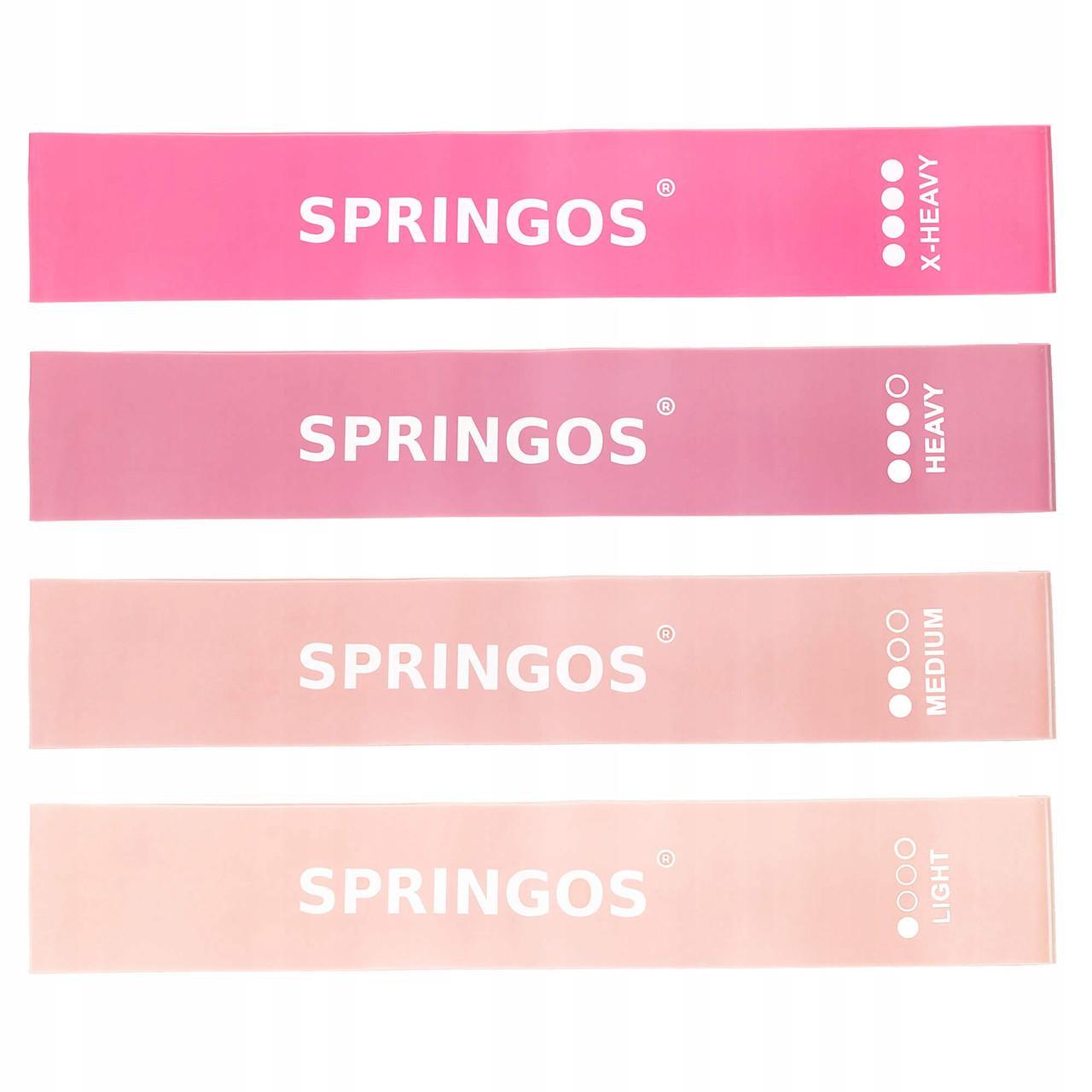 Гумка для фітнесу та спорту Springos Mini Power Band 4 шт. 0-20 кг (PB0019)