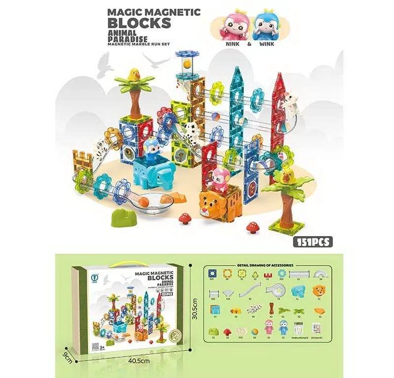 Конструктор магнітний Magic Magnetic Blocks 151 елемент Multicolor (143078) - фото 2